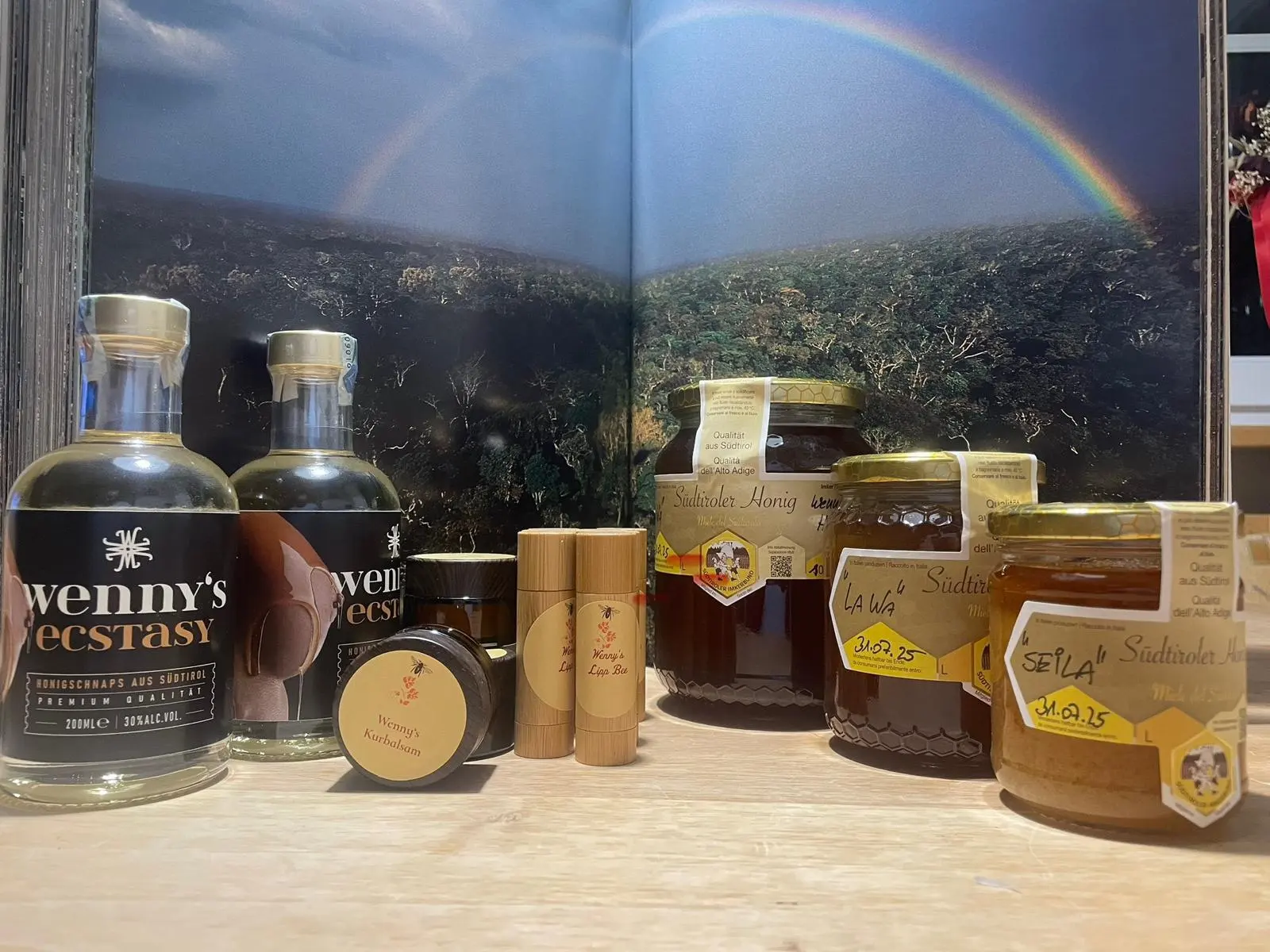 Wenny's Honey products on display